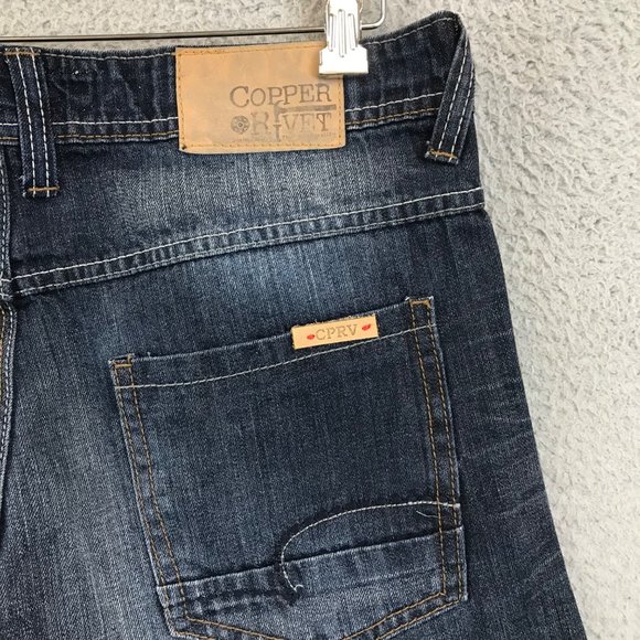 New Copper Rivet Relaxed Straight Jeans Mens size 32x32 - Picture 12 of 14